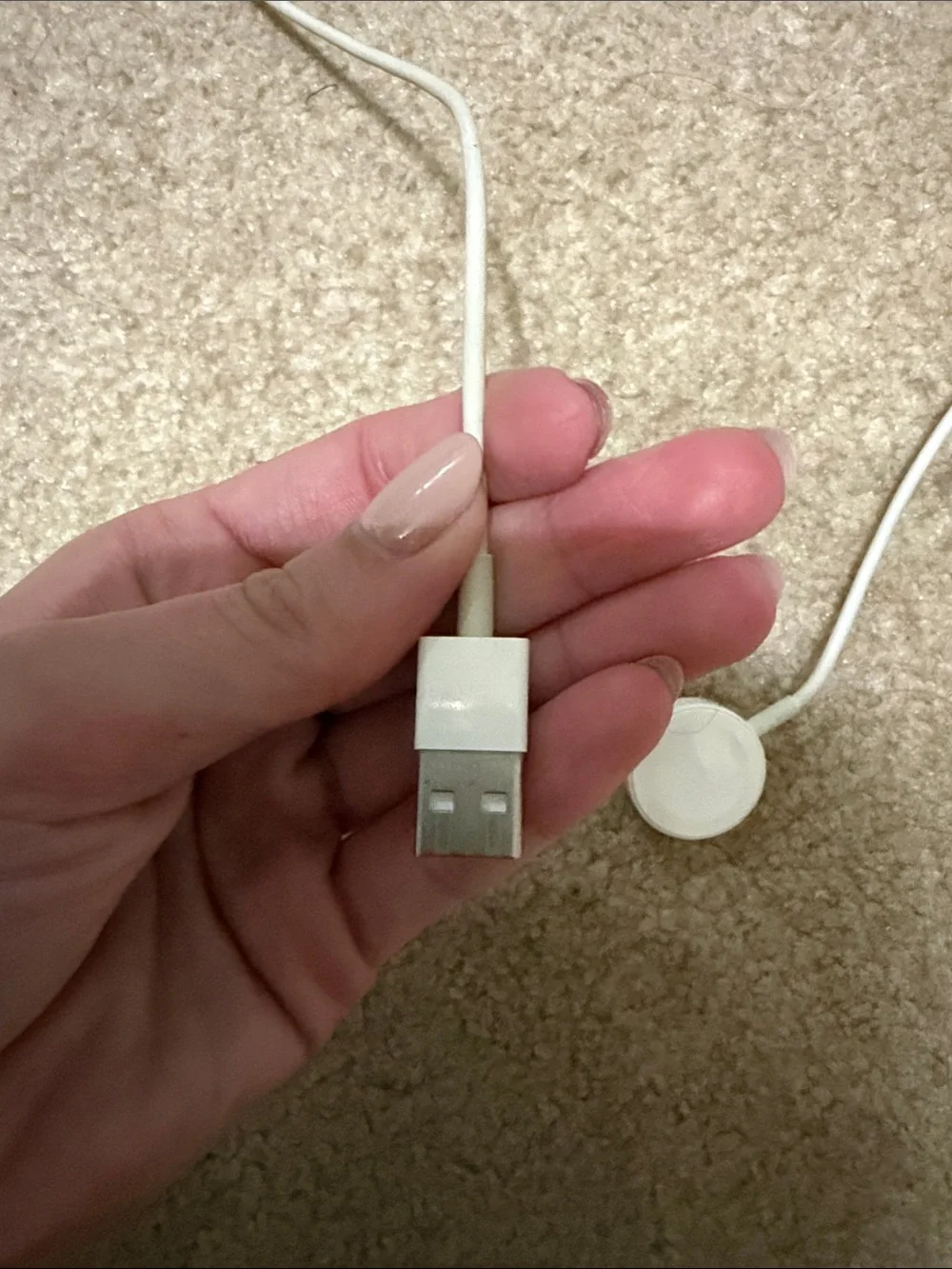 Apple White Magnetic Watch Charger Cable